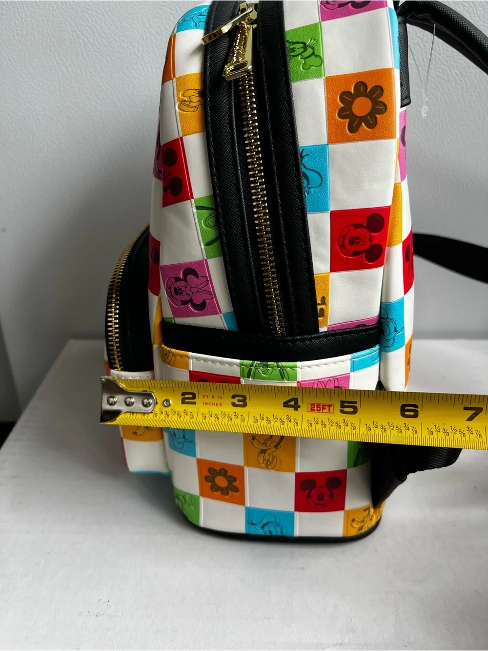 Disney x Loungefly Multicolor Checkerboard Mini Backpack